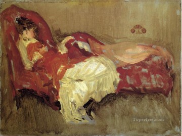 Note in Red The Siesta James Abbott McNeill Whistler Oil Paintings